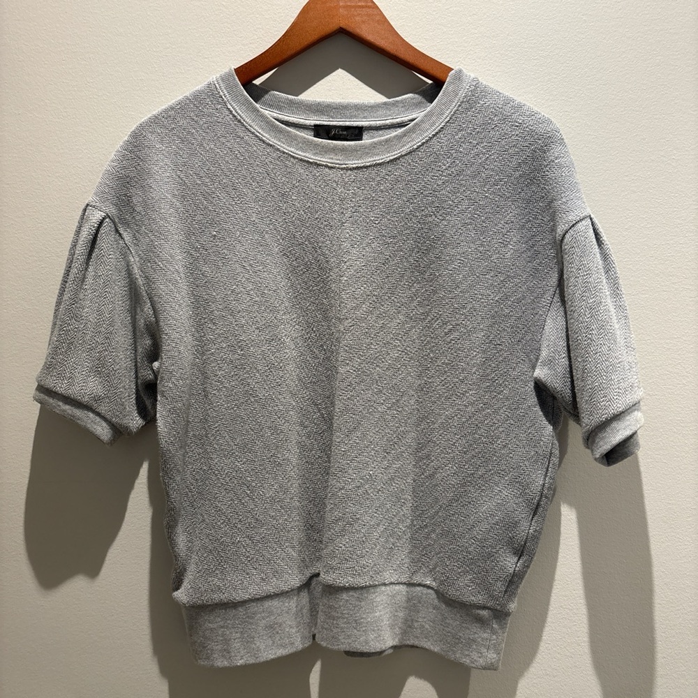 J Crew Light Gray Crewneck Top
